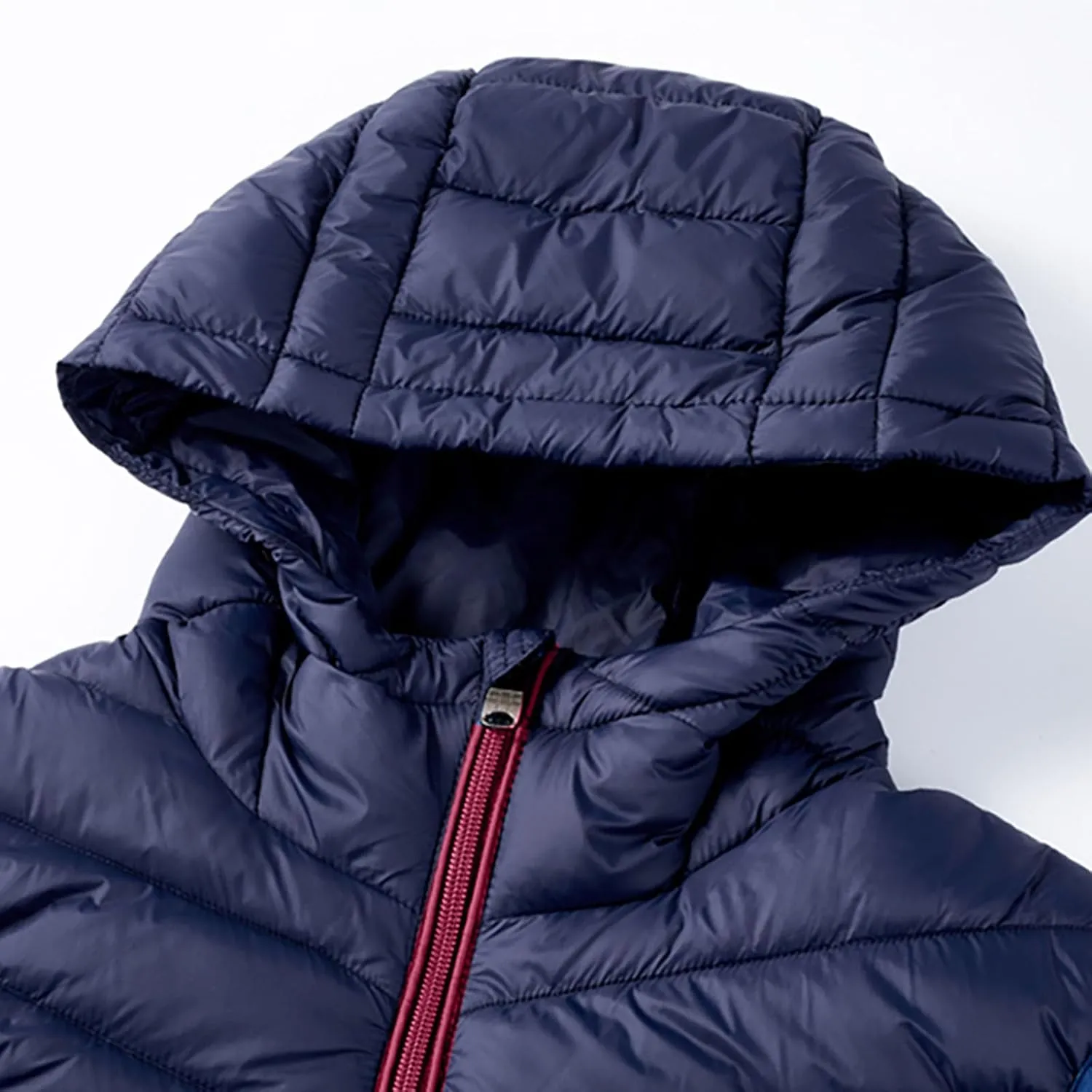 Waistcoat for Men's Fall Winter Warm Cotton Padded Sleeveless Snow Jackets Trendy Color Block Plus Size Vest Coat
