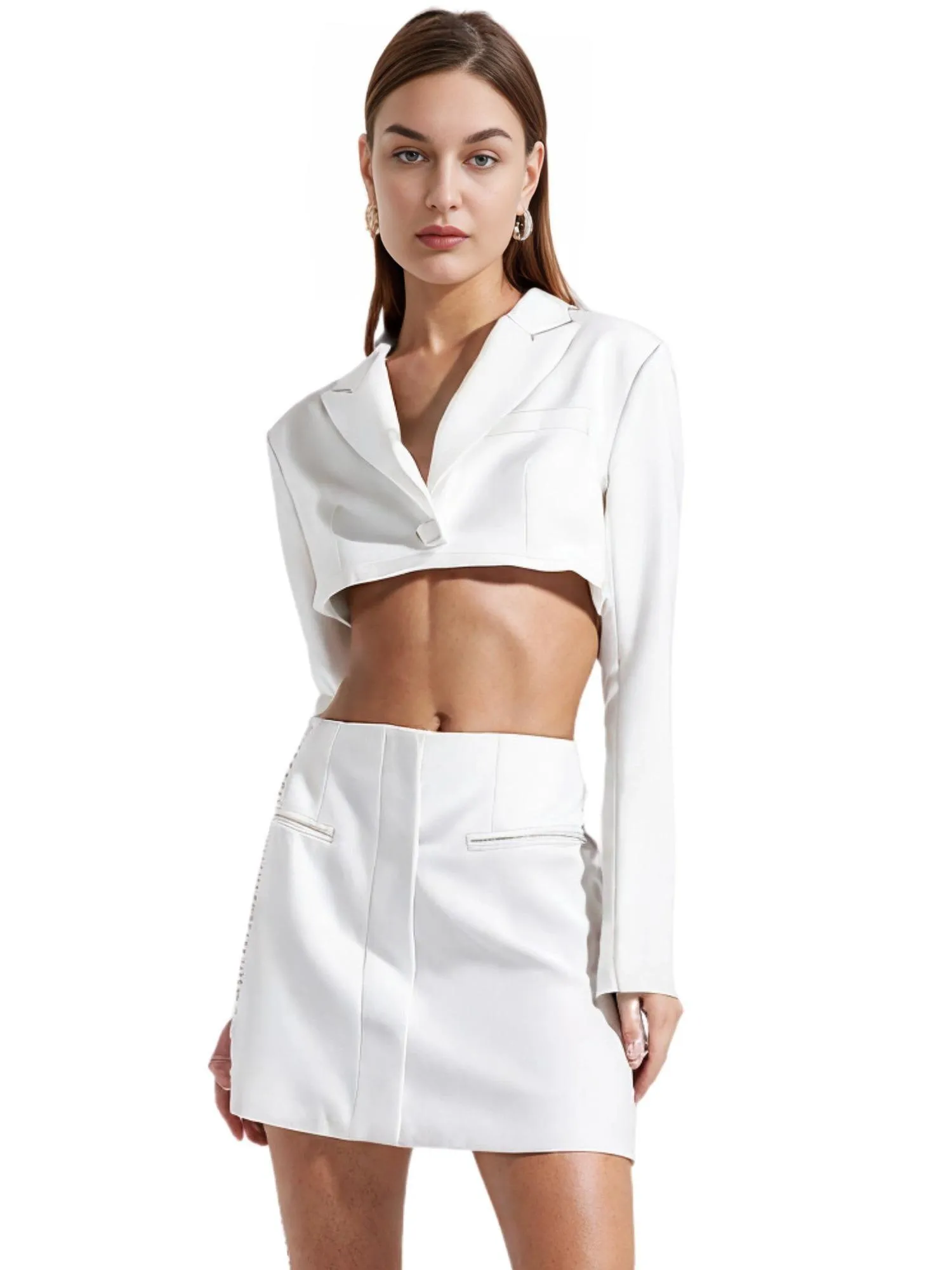White Cut Out Blazer Dress   In 3 New Colors!