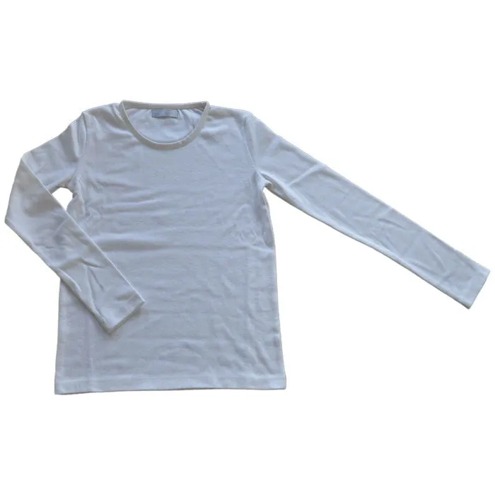 Willow and Finn Cream Long Sleeve Basic Top