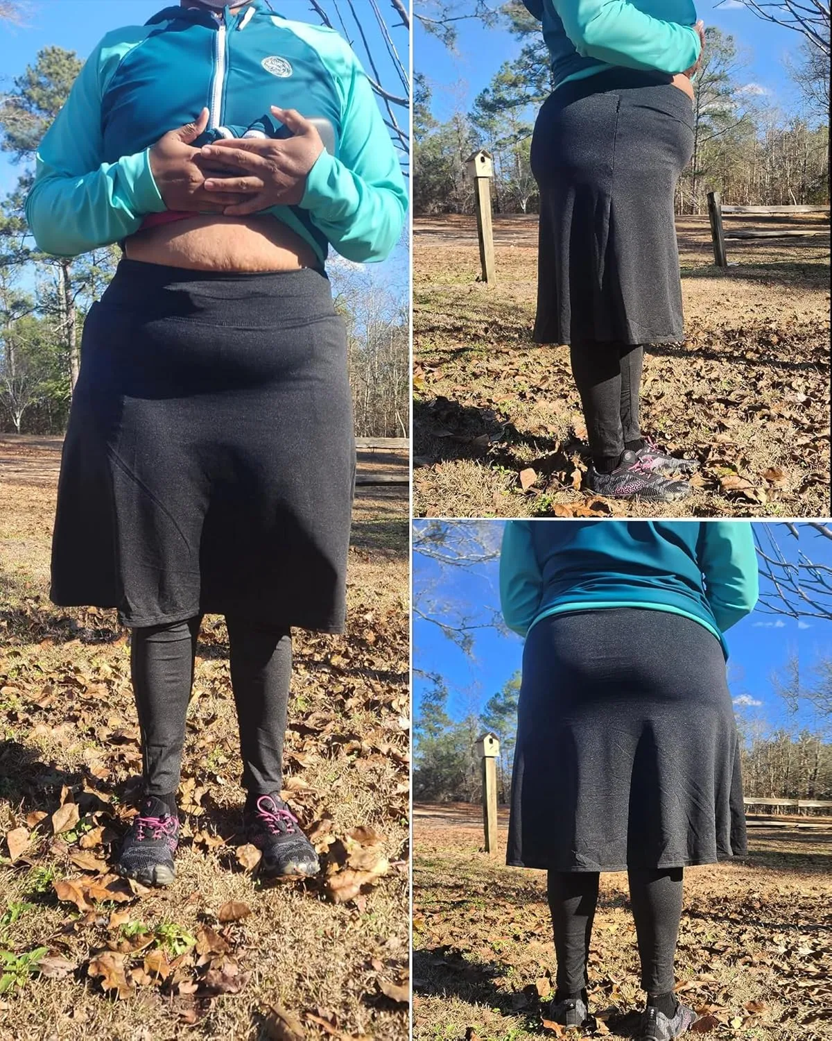 Women Athletic Knee Length Skirts with Full Length Leggings,Skorts Leggings&Skirted Leggings Skorts Women