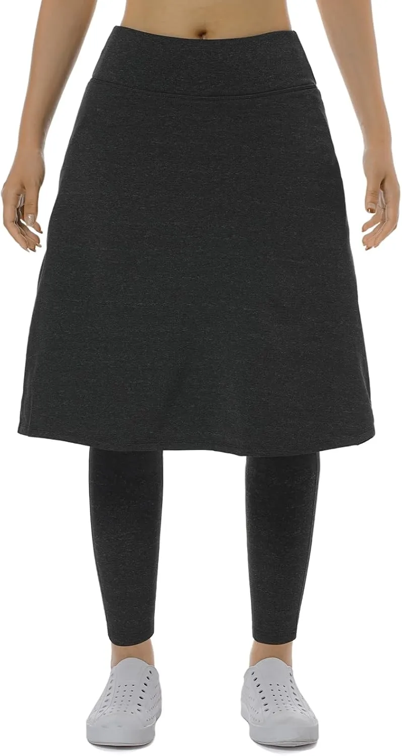 Women Athletic Knee Length Skirts with Full Length Leggings,Skorts Leggings&Skirted Leggings Skorts Women