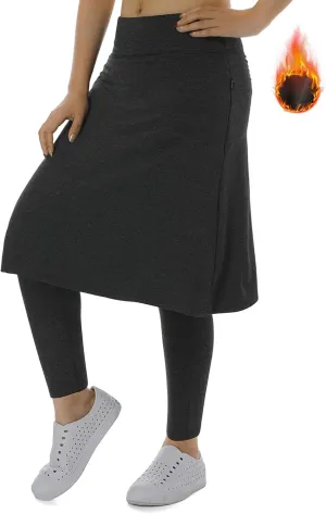 Women Athletic Knee Length Skirts with Full Length Leggings,Skorts Leggings&Skirted Leggings Skorts Women
