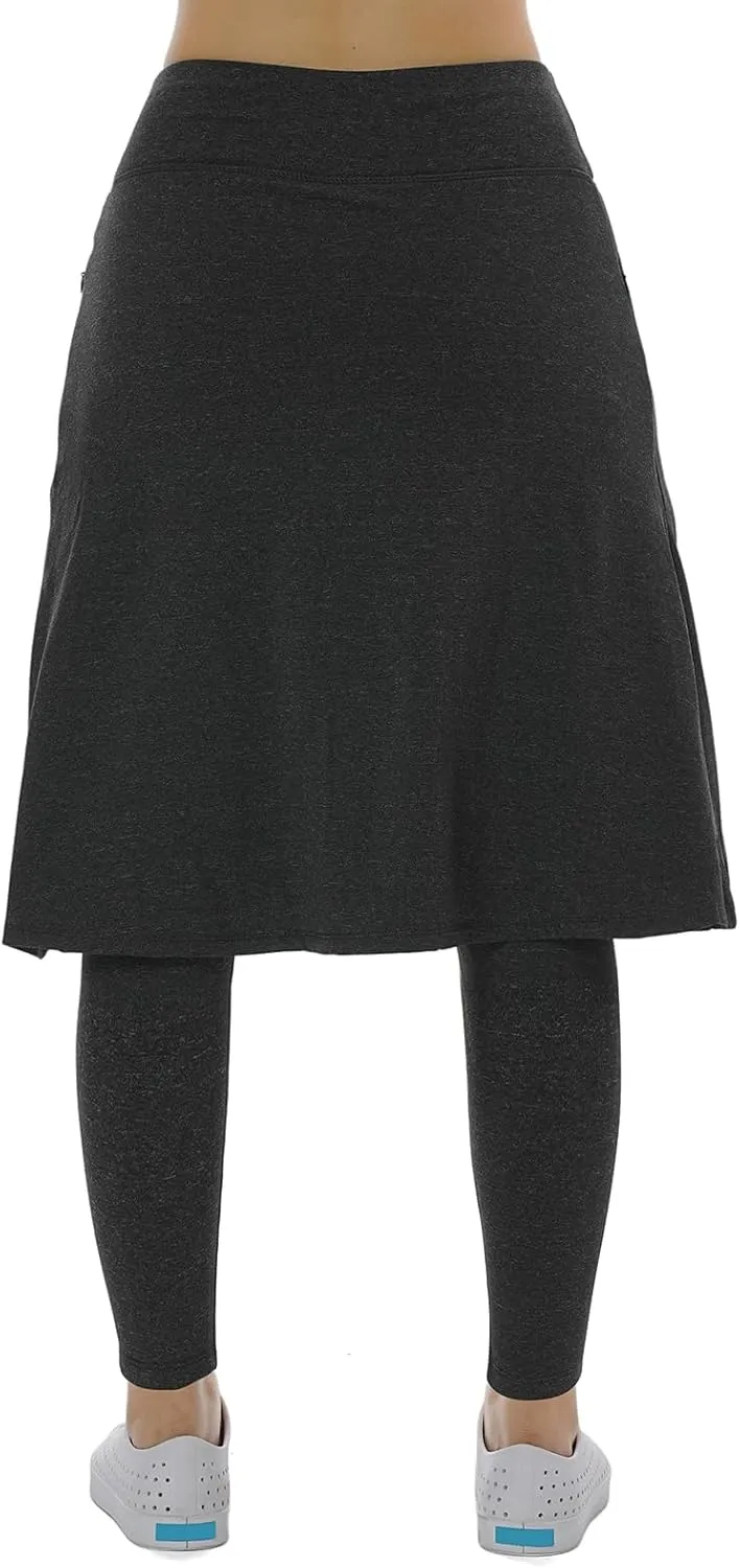 Women Athletic Knee Length Skirts with Full Length Leggings,Skorts Leggings&Skirted Leggings Skorts Women