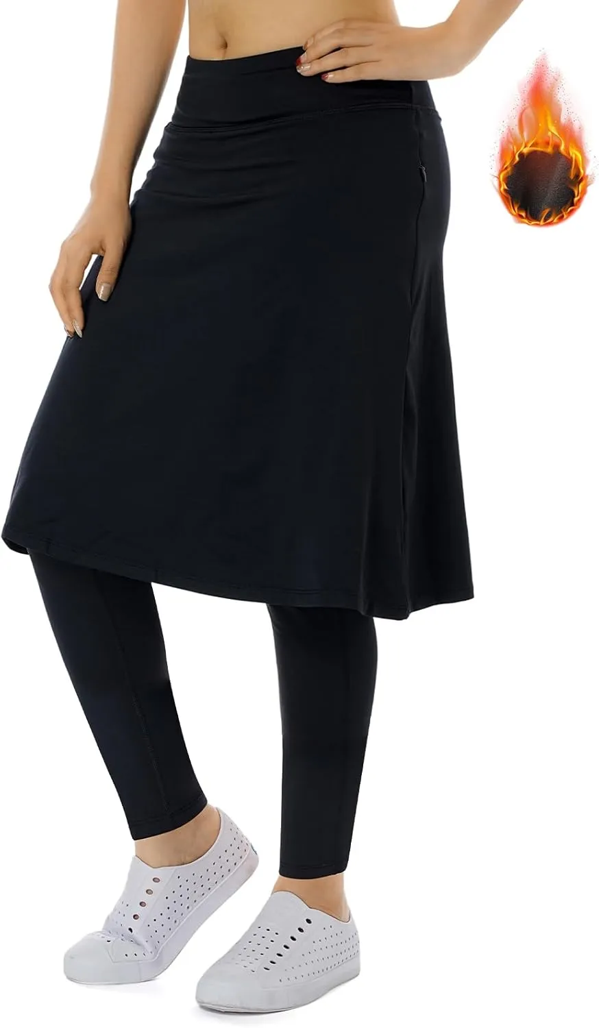 Women Athletic Knee Length Skirts with Full Length Leggings,Skorts Leggings&Skirted Leggings Skorts Women
