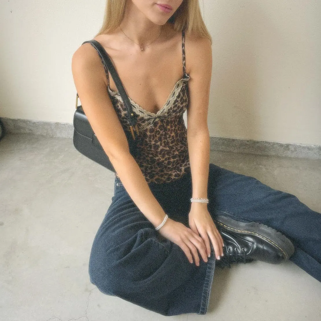 Women Leopard Print Cami Top Lace Trim Spaghetti Strap Top Cheetah Print Camisole Sheer Mesh Tank Top