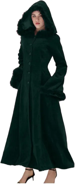 Women Long Length Trench Coat Open Front Cardigan Jacket Bell Long Sleeve Button Down Lace Up Back Hooded Coats Outwear