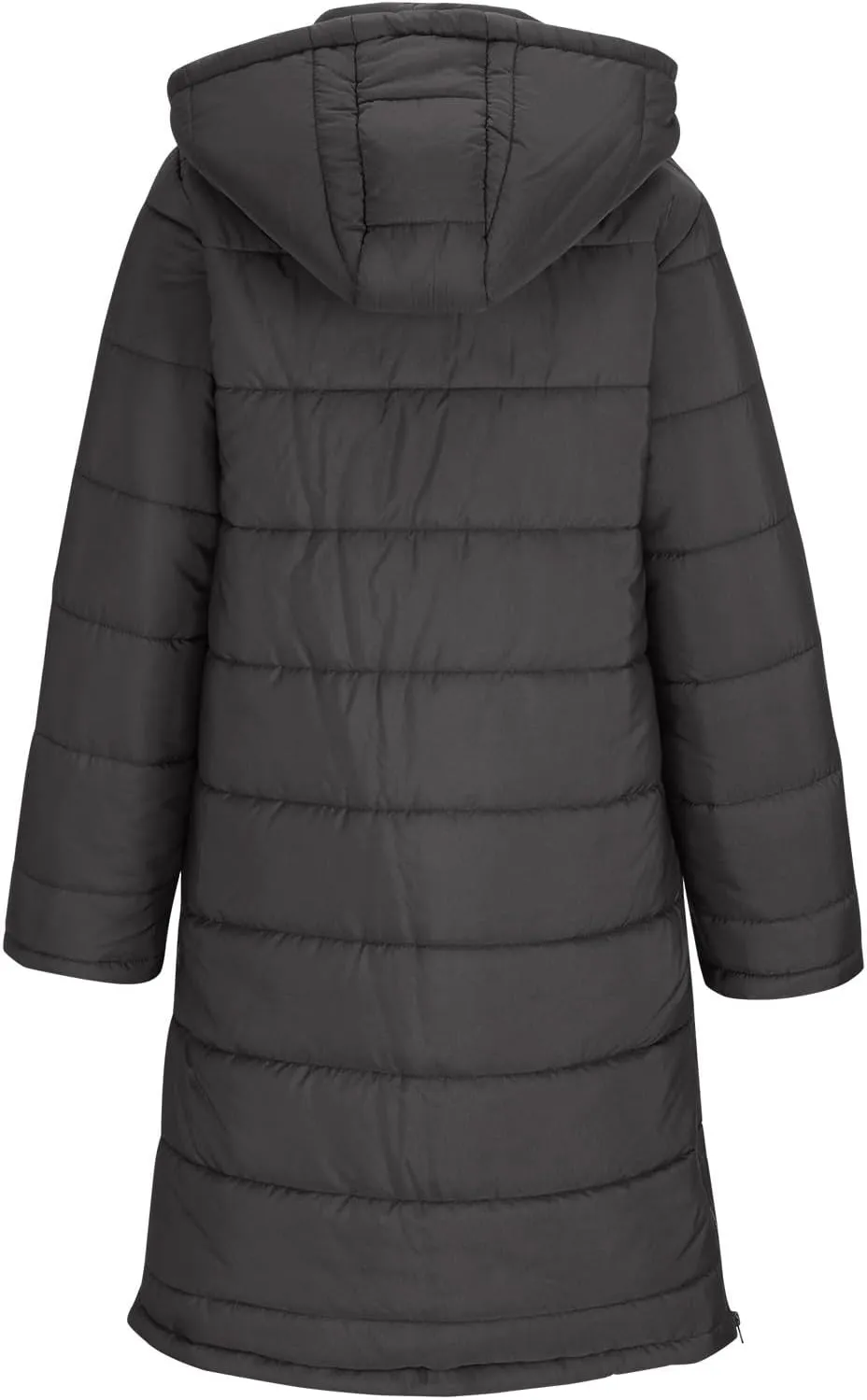 Women Long Puffer Coat Winter Warm Long Sleeve Padded Down Quilted Jackets Fashion Hooded Coats Lightweight Parka Jacket