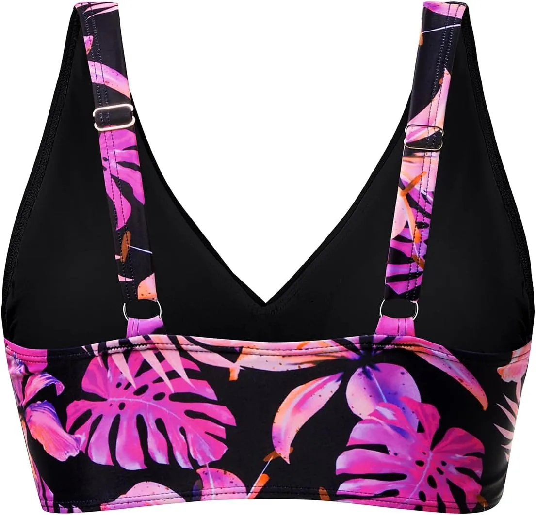 Women Underwire Bikini Top - Push Up Bathing Suit Top Large Bust Swim Top 2025 Swimsuit Top
