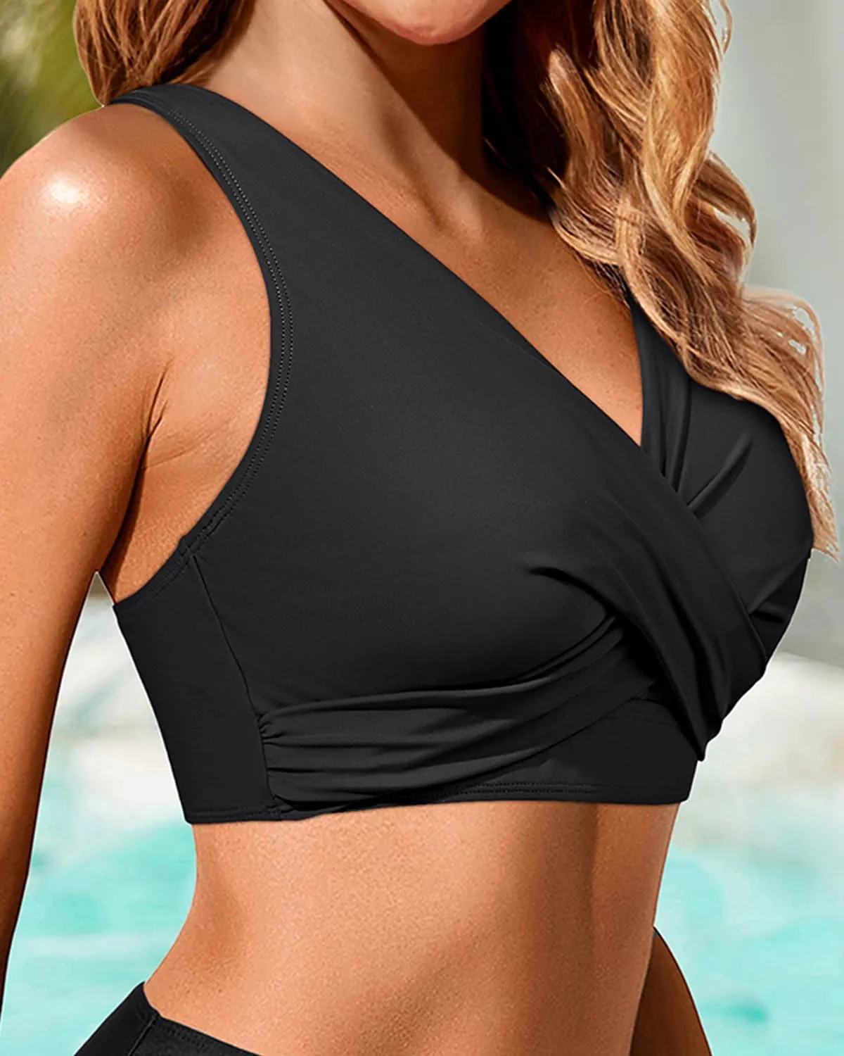 Women Underwire Bikini Top - Push Up Bathing Suit Top Large Bust Swim Top 2025 Swimsuit Top