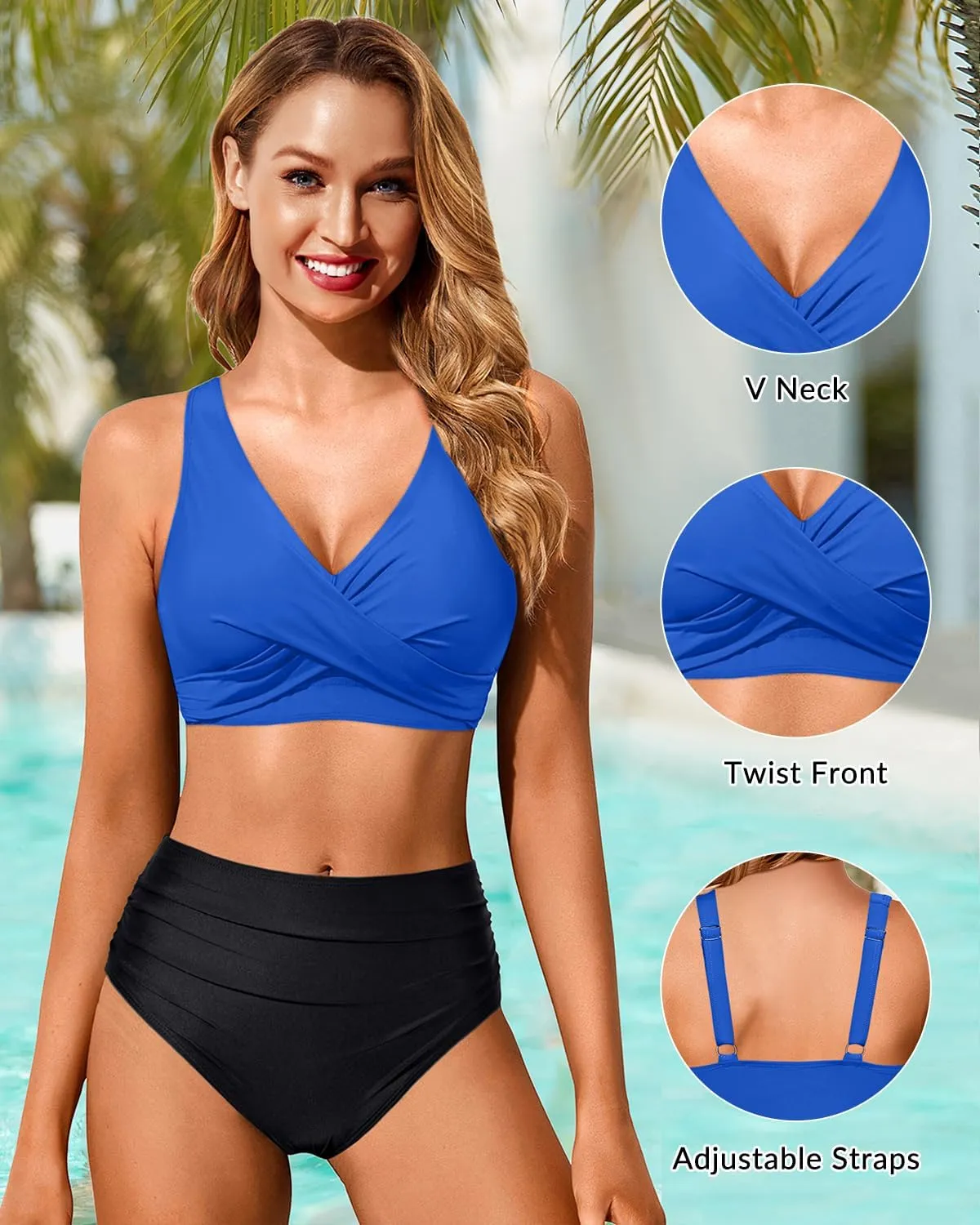 Women Underwire Bikini Top - Push Up Bathing Suit Top Large Bust Swim Top 2025 Swimsuit Top