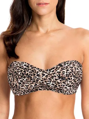 Women's Bandeau Bikini Top Strapless Tie Back Bathing Suit Top