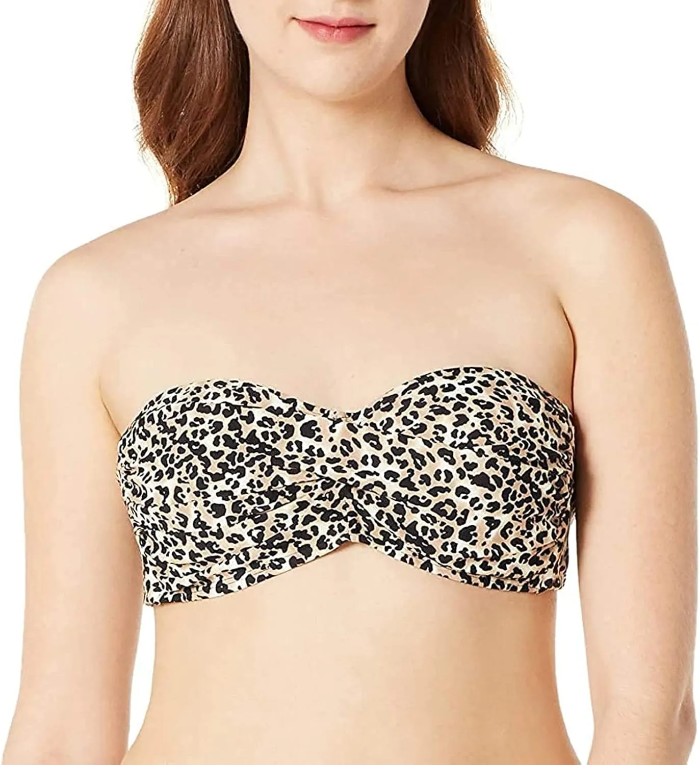 Women's Bandeau Bikini Top Strapless Tie Back Bathing Suit Top