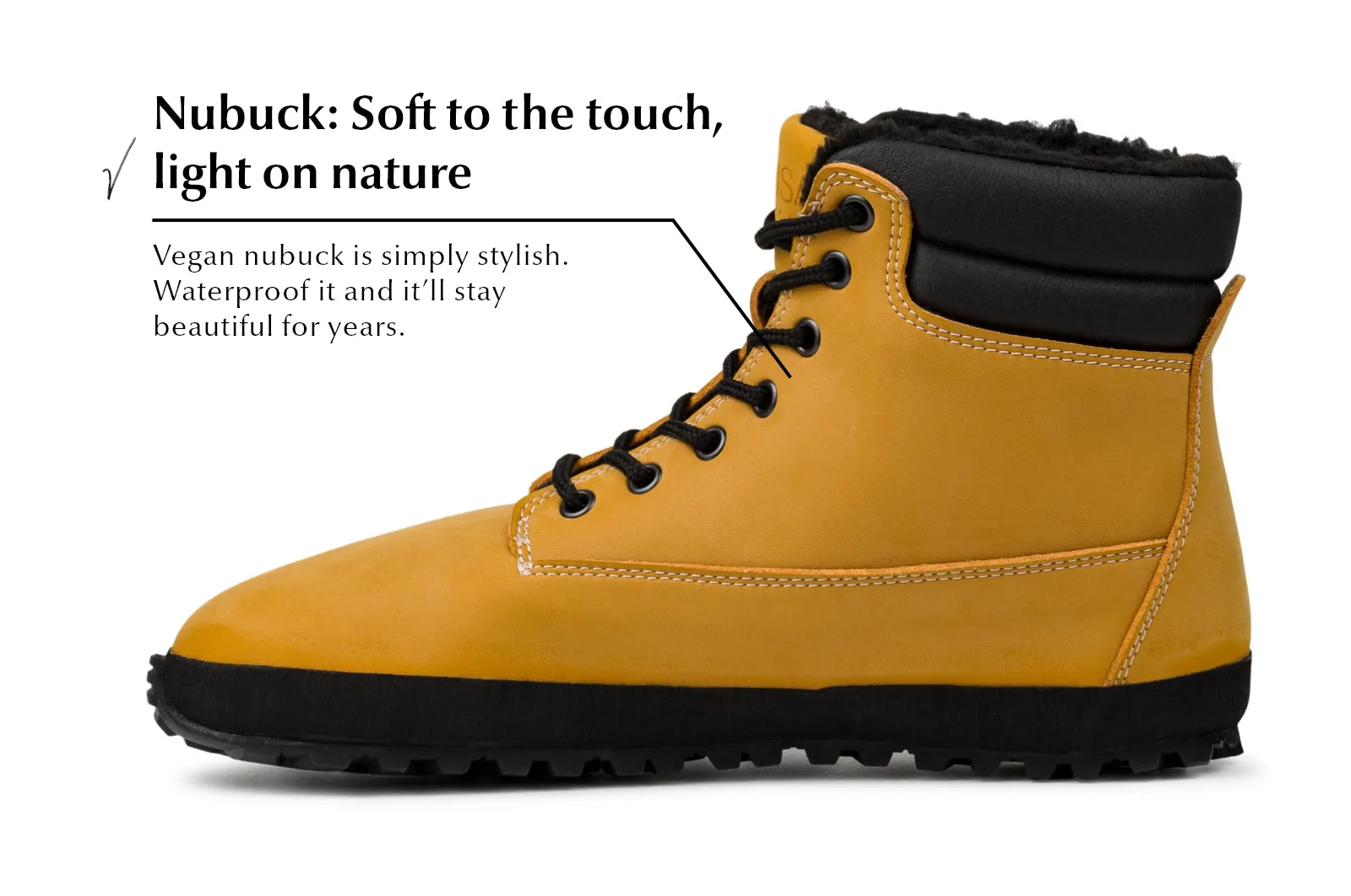 Women's Comfort winter boots Shuma Winter mustard nubuck