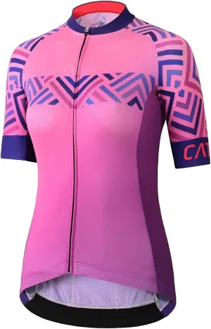 Women's Cycling Jersey Short Sleeve Shirt High Elastic Athletic Training Sports T-Shirt