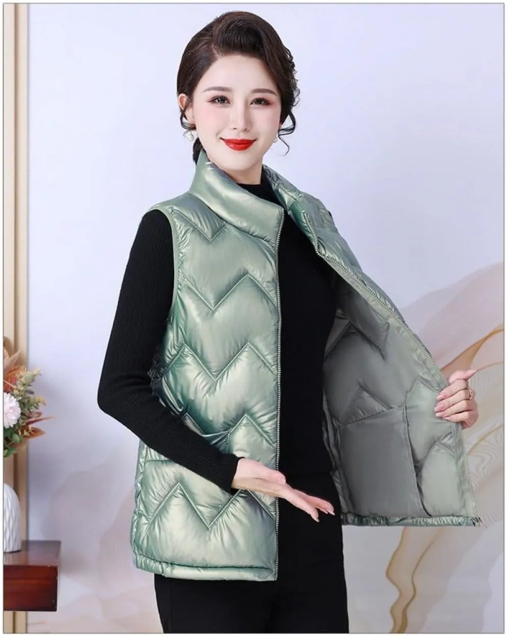 Women'S Down Vest - Women Jacket Vest Autumn Winter Down Cotton-Padded Waistcoat Women'S Clothing Sleeveless Size