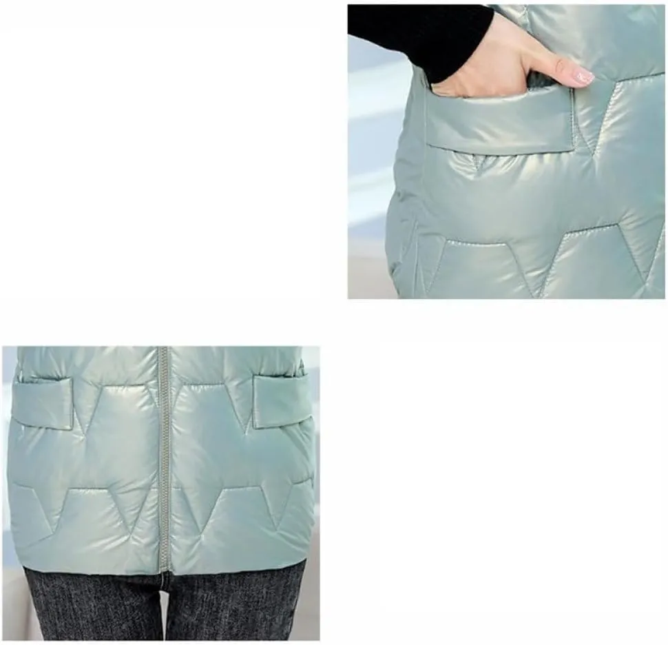 Women'S Down Vest - Women Jacket Vest Autumn Winter Down Cotton-Padded Waistcoat Women'S Clothing Sleeveless Size