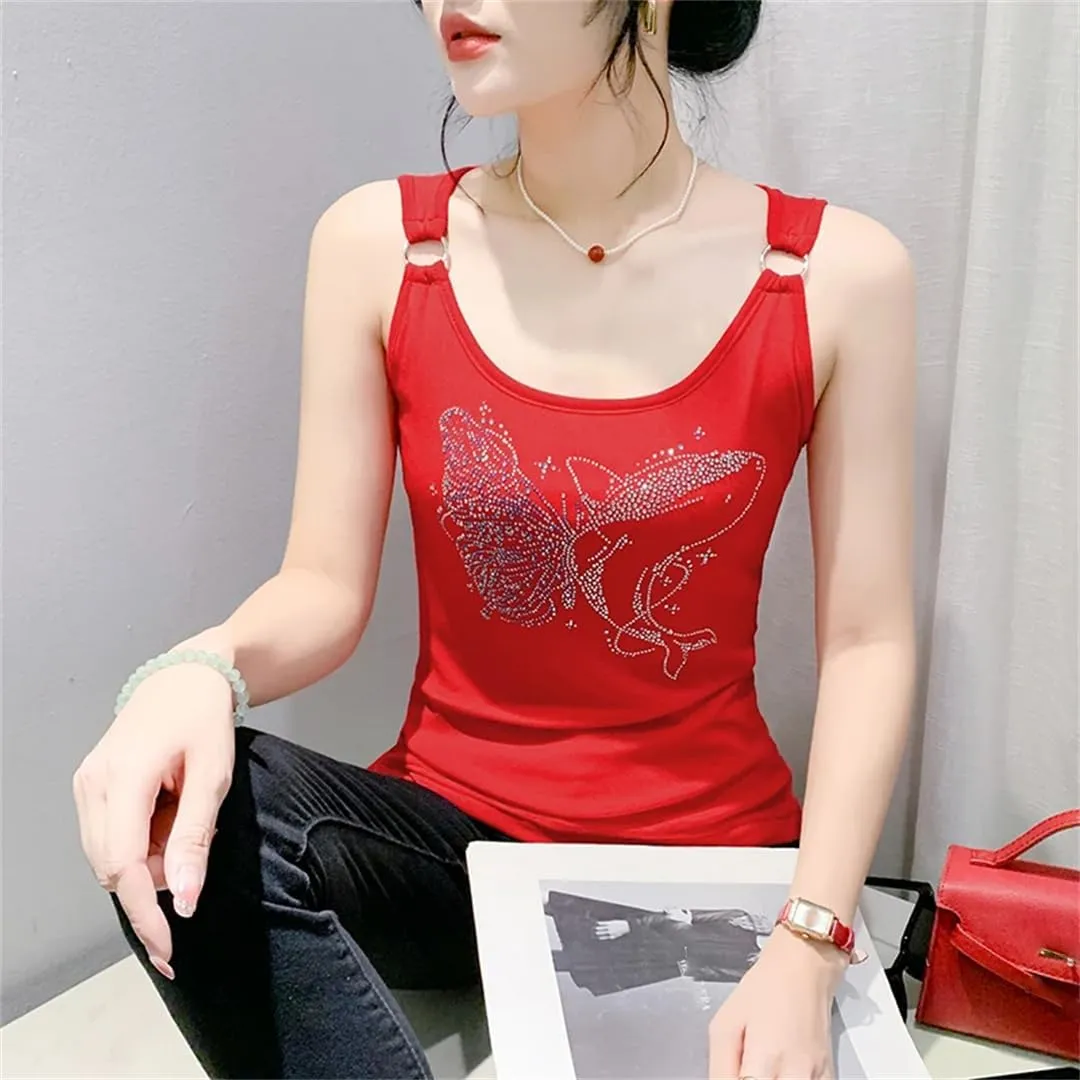 Women's for Slim Sleeveless Vest T-Shirt Mesh Camisole Shirt