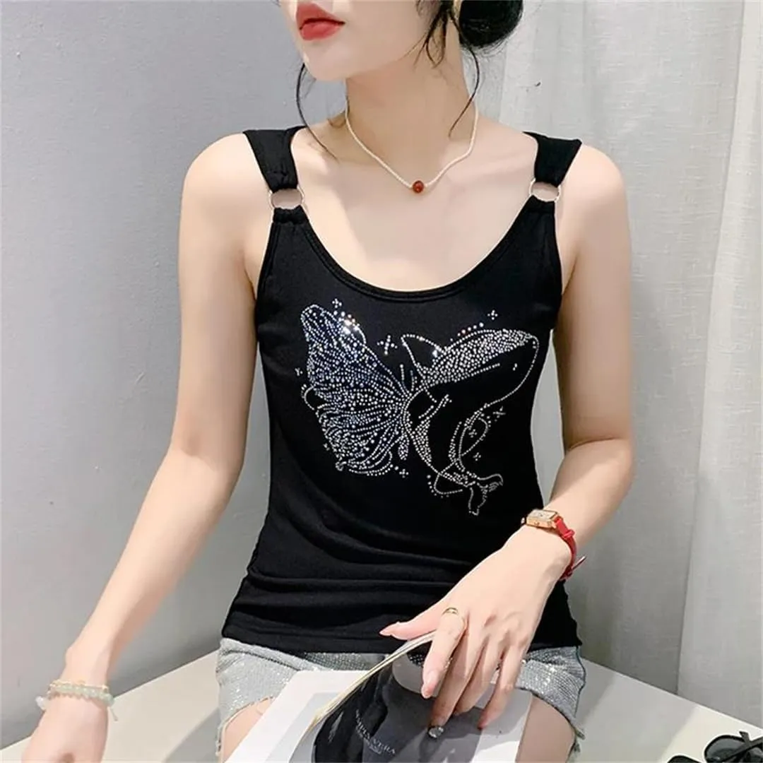 Women's for Slim Sleeveless Vest T-Shirt Mesh Camisole Shirt