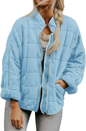 Womens Hooded Quilted Puffer Jacket Jacket Pocket Cotton Loose Jacket Winter Puffer Jacket Puffer Jacket Women