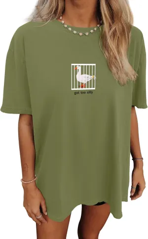 Women's Oversized T Shirts Graphic Tees Summer Short Sleeve Casual Loose Crewneck Basic Tunic Tops Trendy 2025