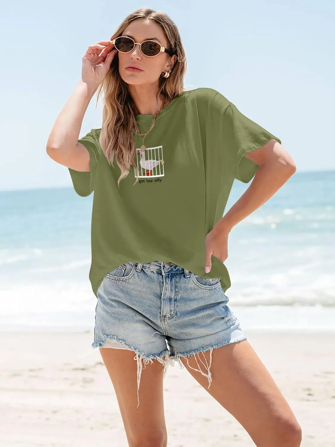 Women's Oversized T Shirts Graphic Tees Summer Short Sleeve Casual Loose Crewneck Basic Tunic Tops Trendy 2025