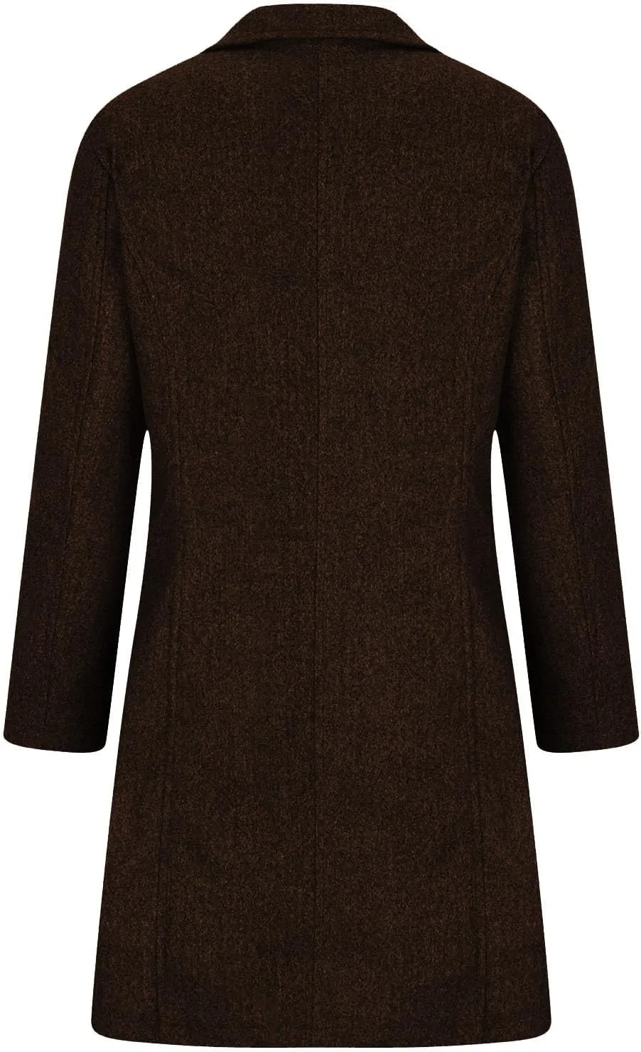 Womens Pea Coat Winter Fall Classic Button Down Stand Collar Peacoat Dressy Casual Elegant Trench Coat with Pocket