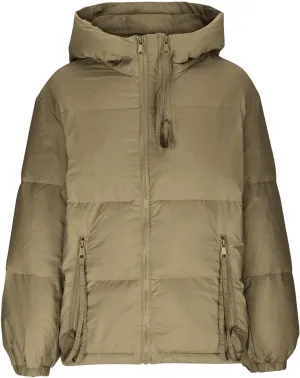 Womens Puffer Jacket with Hood Winter Warm Cotton Down Coat Thickened Full Zip Padded Outerwear with Pockets Plus Size