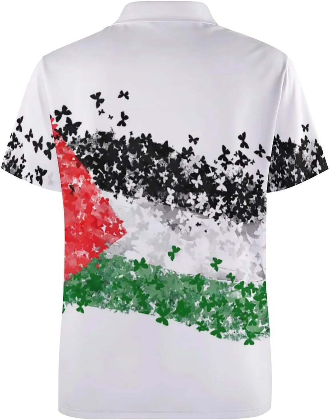 Women's Sport Palestine Flag Polo-Shirt Business Short-Sleeve Polo-Shirt for Women