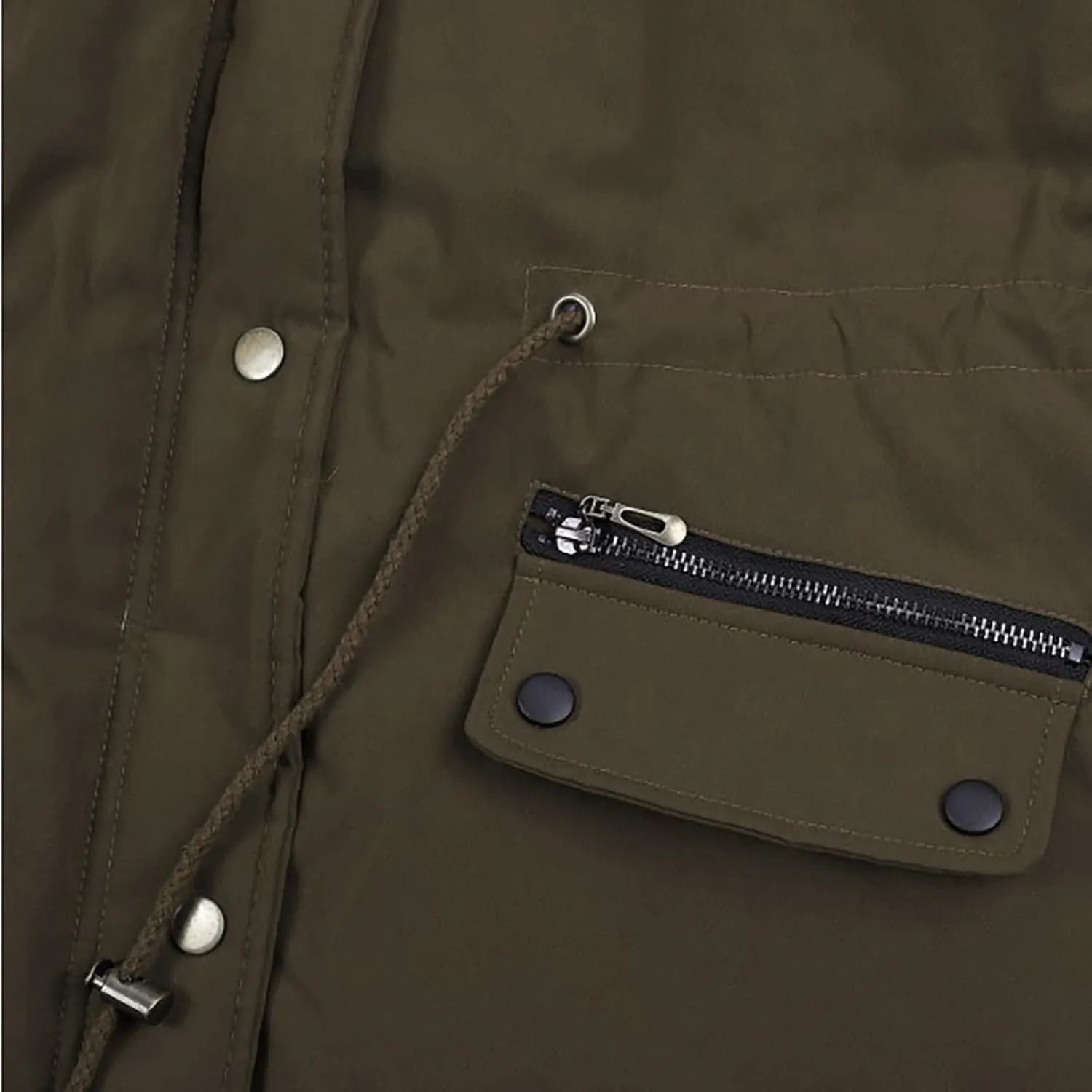 Women's Thickened Down Jacket Jacket with Collar Loose Winter Coat Long-Sleeve Water Resistant Women's Parka Jacket