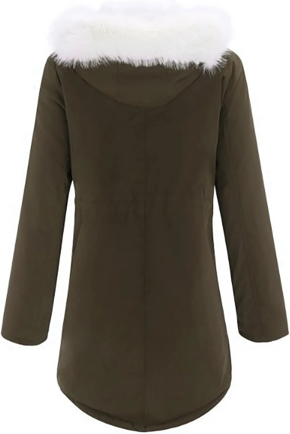 Women's Thickened Down Jacket Jacket with Collar Loose Winter Coat Long-Sleeve Water Resistant Women's Parka Jacket