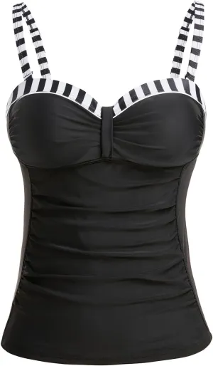 Women's Underwire Tankini Top Only Tummy Control Swimsuit Top Push Up Bathing Suit Top No Bottom