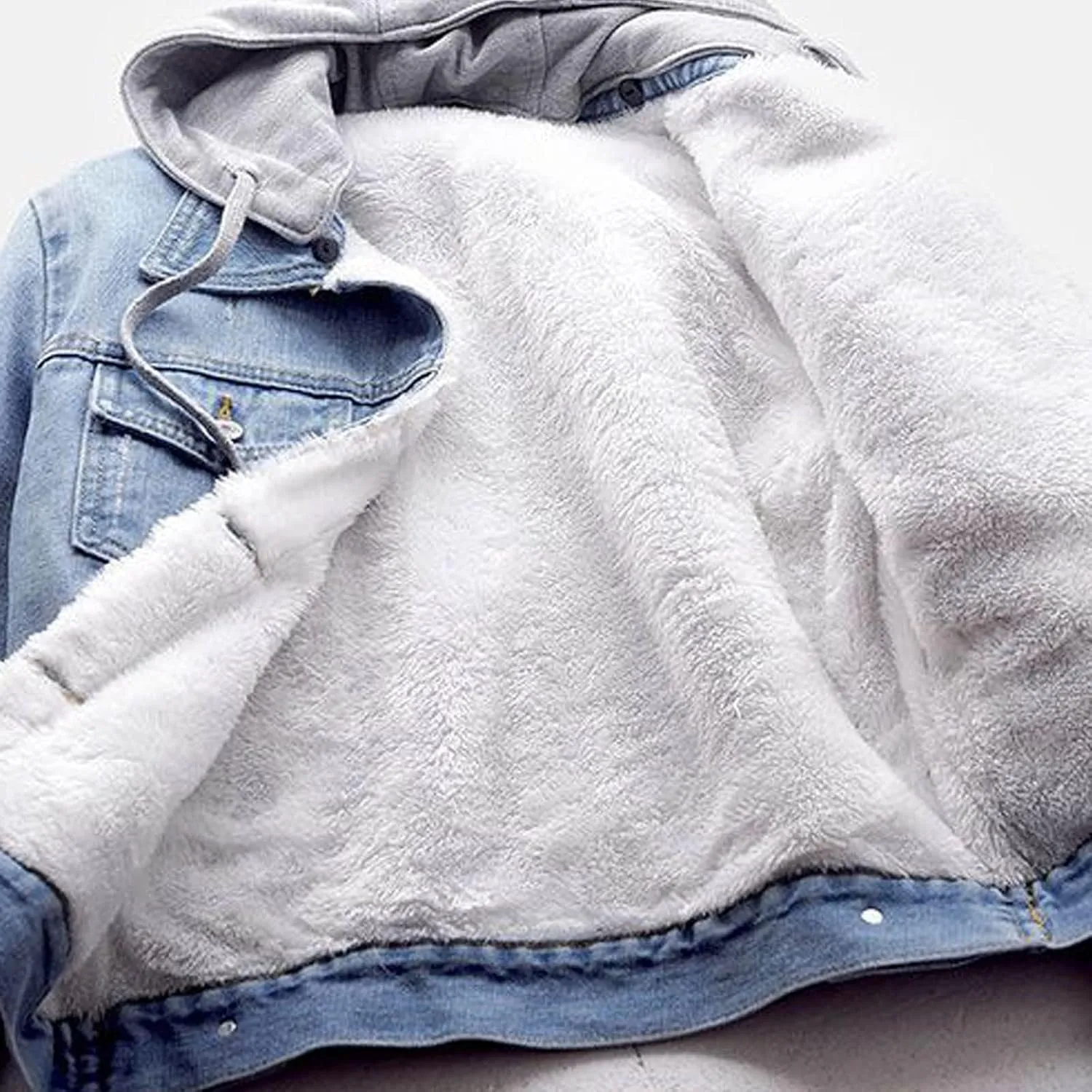 Women's Winter Denim Jackets Faux Fur Lined Warm Coats Sherpa Fur Fleece Lined Thicken Denim Jean Trucker Jacket Coat
