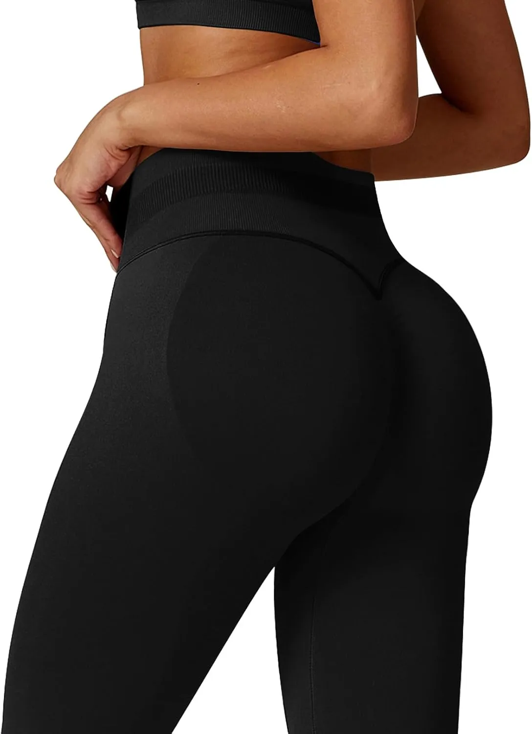 Womens Workout Leggings Seamless Tummy Control Yoga Pants Scrunch Butt Lifting Compression Gym Athletic Leggings