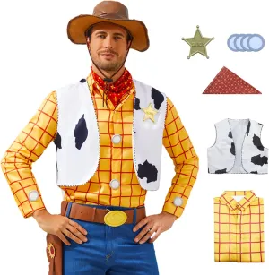 Woody Shirt Men's Plaid Button Down Long Sleeve Work Casual Shirt