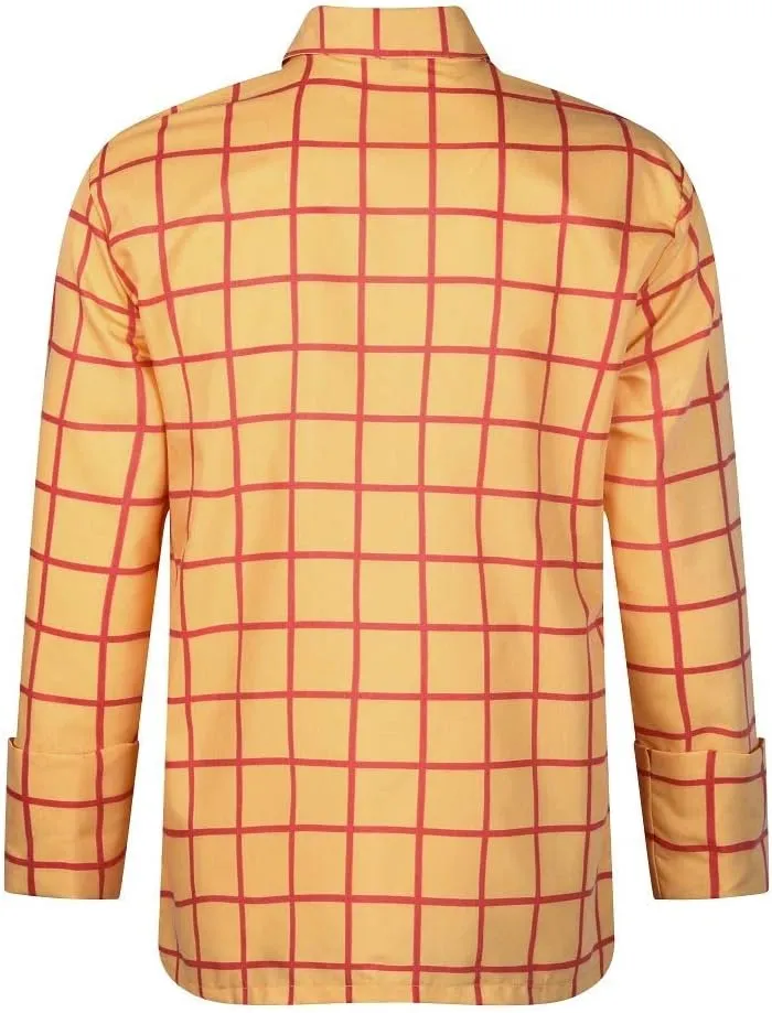 Woody Shirt Men's Plaid Button Down Long Sleeve Work Casual Shirt
