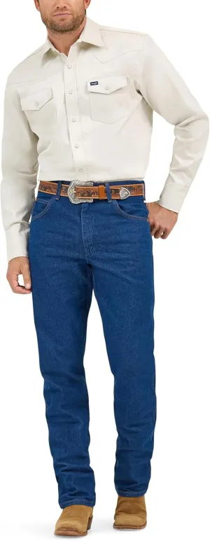 Wrangler Men's Cowboy Cut Work Western Long-Sleeve Snap Work Shirt Firm Finish