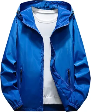 XIAXOGOOL Mens Rain Jackets Windproof Waterproof Lightweight Mountain Hiking Jacket Man Outdoor Hooded Windbreaker Raincoat