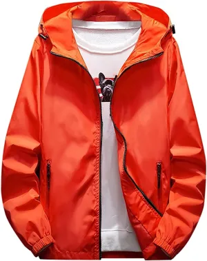 XIAXOGOOL Mens Rain Jackets Windproof Waterproof Lightweight Mountain Hiking Jacket Man Outdoor Hooded Windbreaker Raincoat