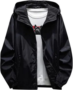 XIAXOGOOL Mens Rain Jackets Windproof Waterproof Lightweight Mountain Hiking Jacket Man Outdoor Hooded Windbreaker Raincoat