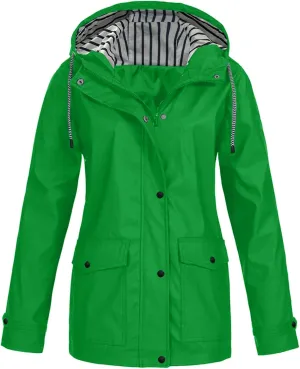 Yellow Rain Jacket Womens Waterproof with Hood Rain Coat with Hood Women Plus Size Winter Coats for Women Raincoats