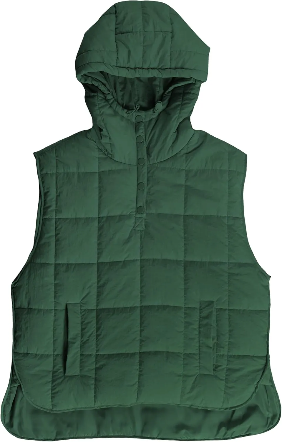 Yidarer Women's Oversized Pullover Puffer Vest Sleeveless Lightweight Warm Quilted Hooded Coat