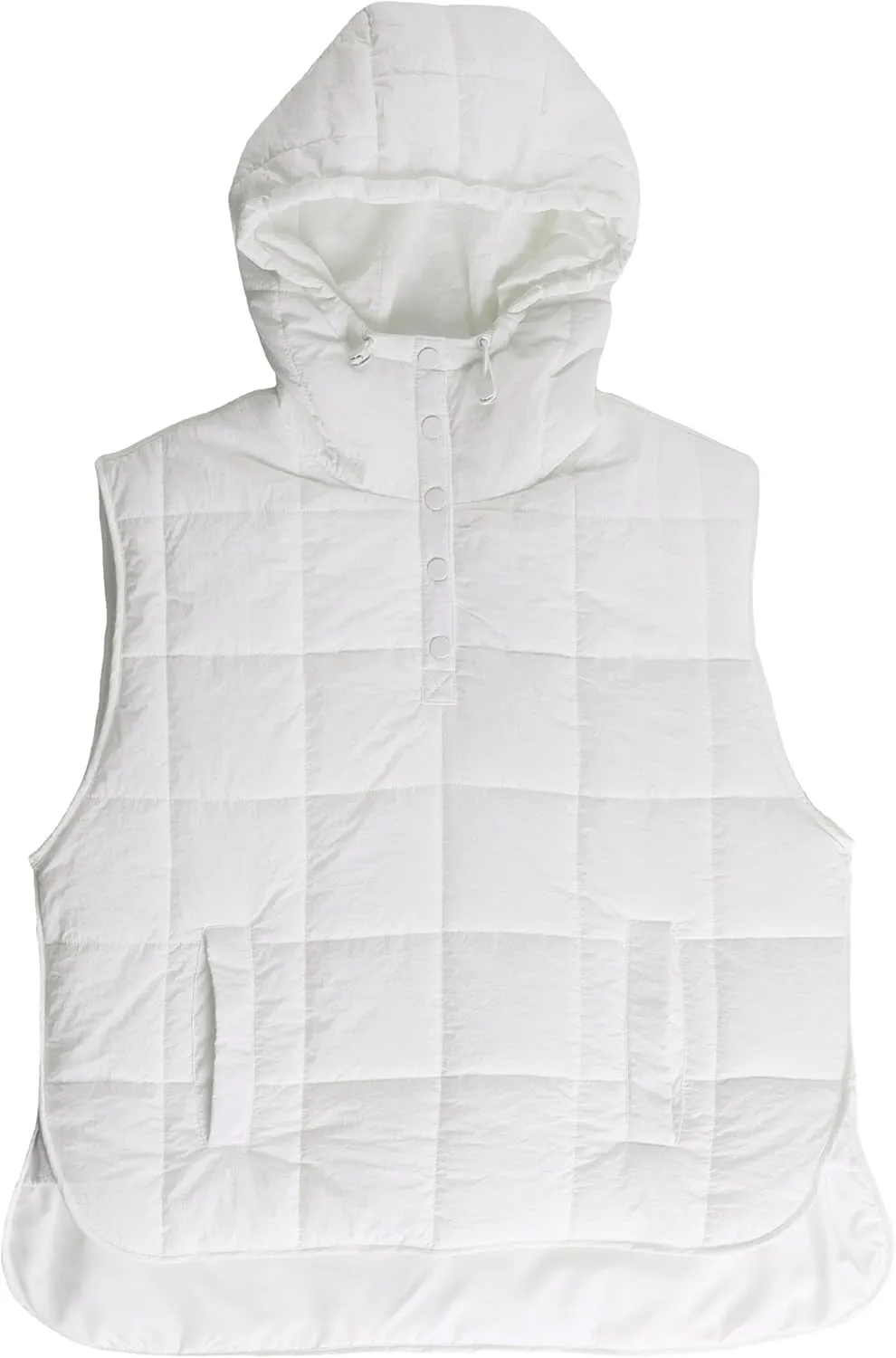 Yidarer Women's Oversized Pullover Puffer Vest Sleeveless Lightweight Warm Quilted Hooded Coat