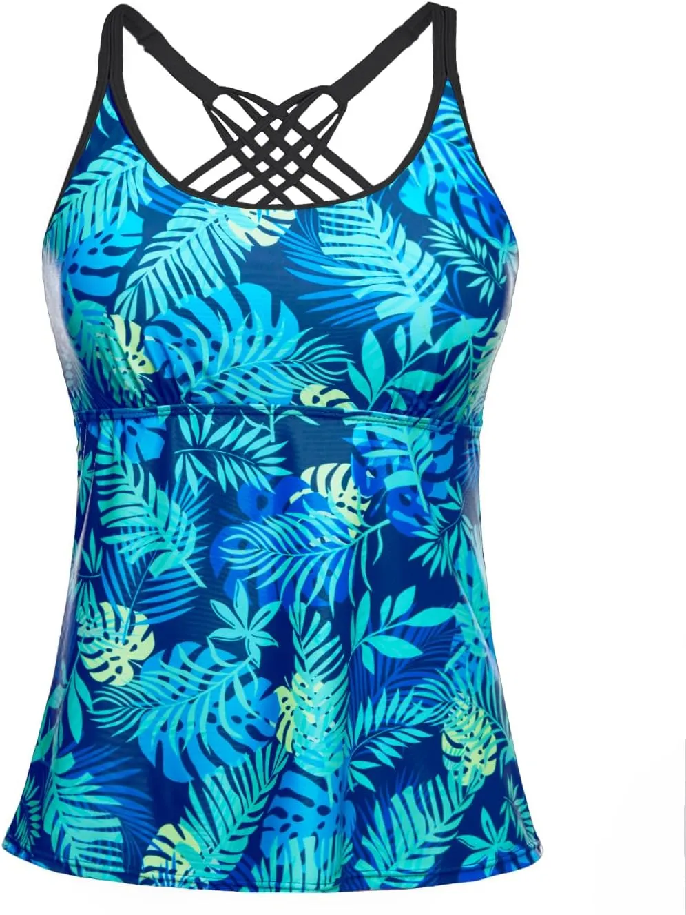 Yonique Womens Tankini Top Swimsuits Top No Bottom Athletic Tummy Control Bathing Suits Top Swim Tank Top