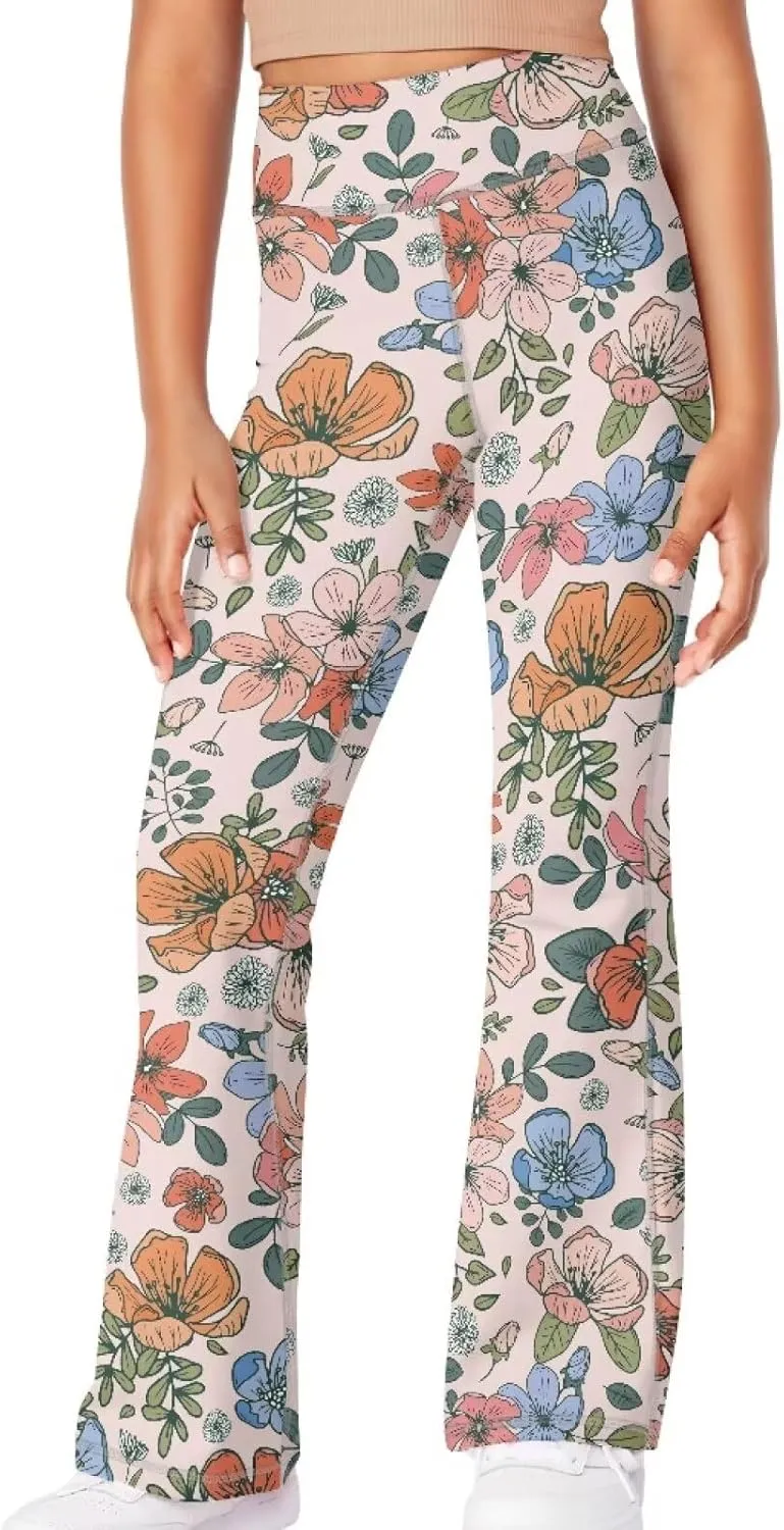 Ystardream Girls' Activewear Leggings Cute Flare Leggings for Girls Casual