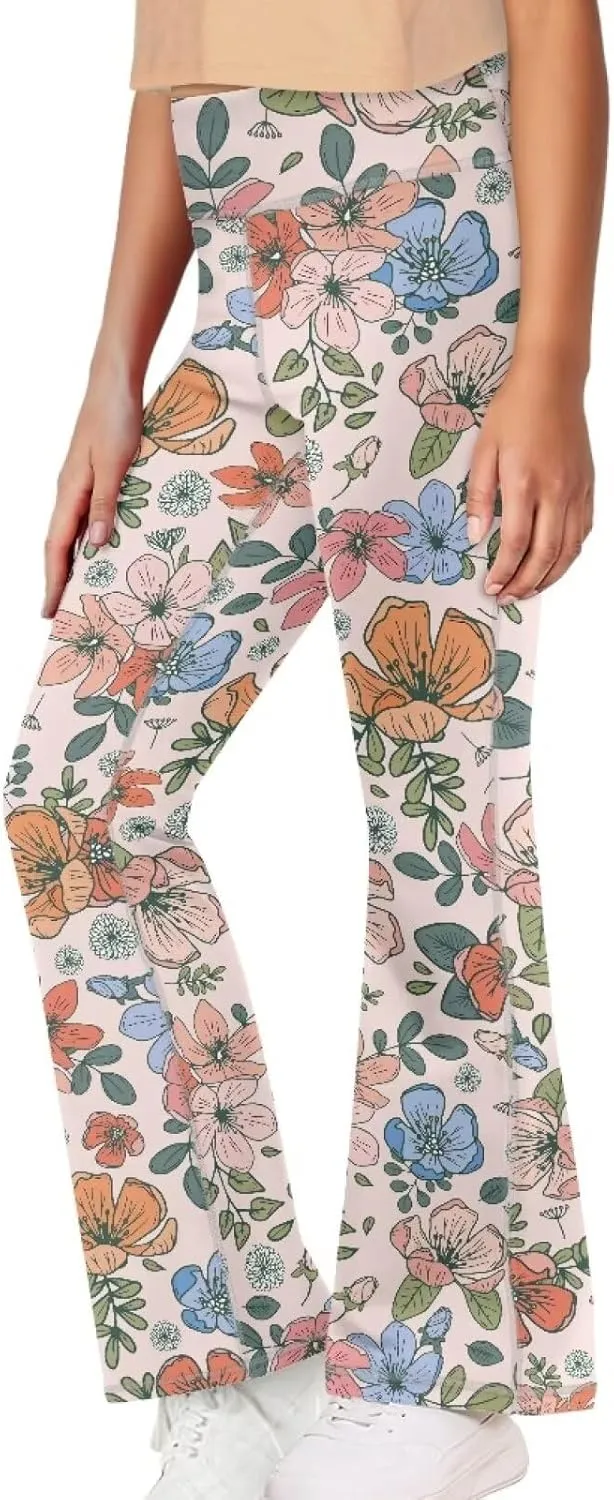 Ystardream Girls' Activewear Leggings Cute Flare Leggings for Girls Casual