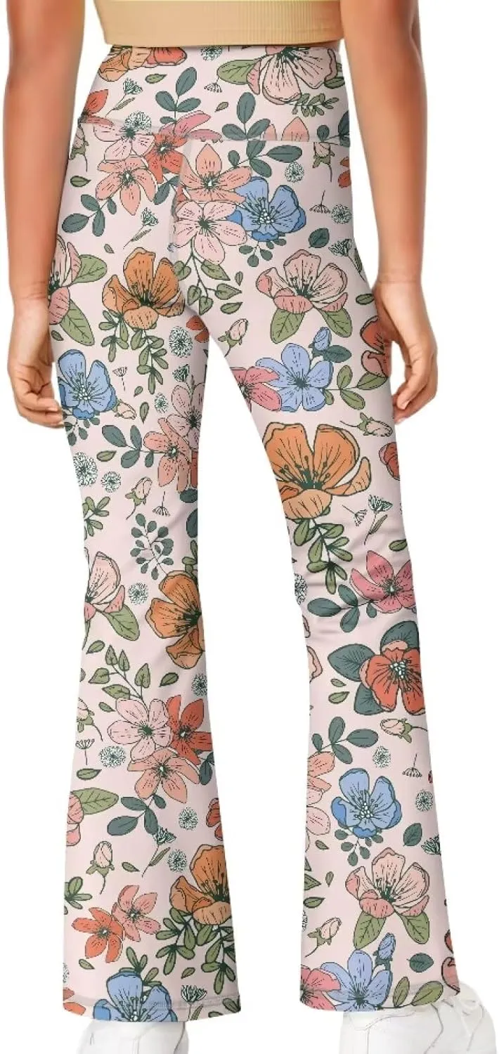 Ystardream Girls' Activewear Leggings Cute Flare Leggings for Girls Casual