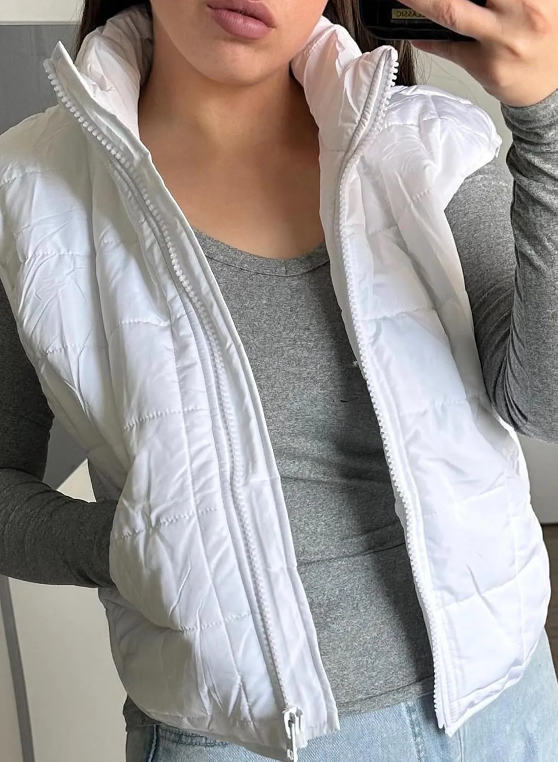 Zeagoo Womens Puffer Vest Ladies Sleeveless Zip Up Outerwear Warm Puffer Lightweight Down all Winter Jackets Coats 2024