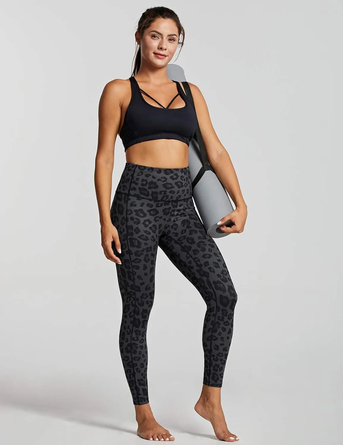 ZUTY 7/8 Workout Leggings for Women High Waisted Leggings with Pockets Squat Proof Yoga Ankle Leggings Plus Size 25"